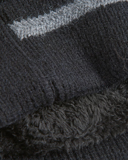 Beanie Γυναικείος Σκούφος Πλεκτός σε Μαύρο χρώμα