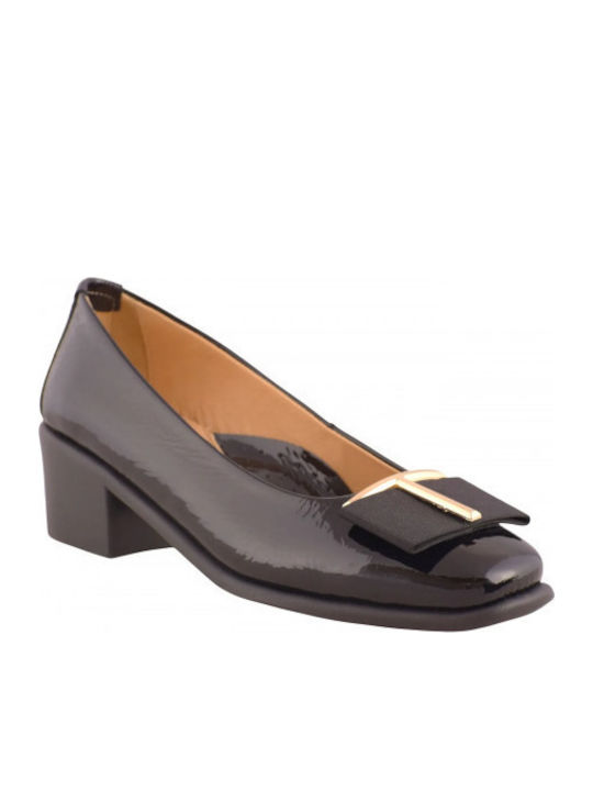 Pumps mit flachem Absatz Schwarz