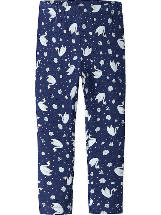 Name It Kinder Leggings Lang Beacon Blue, Swans Blue