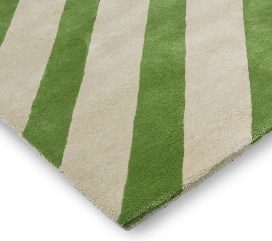Harlequin Χειροποίητο Χαλί Ορθογώνιο Μάλλινο Green-white 140x200cm