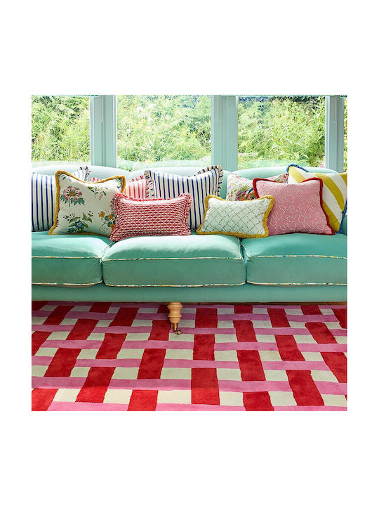 Harlequin Handgefertigt Teppich Rechteckig Wolle Red-pink