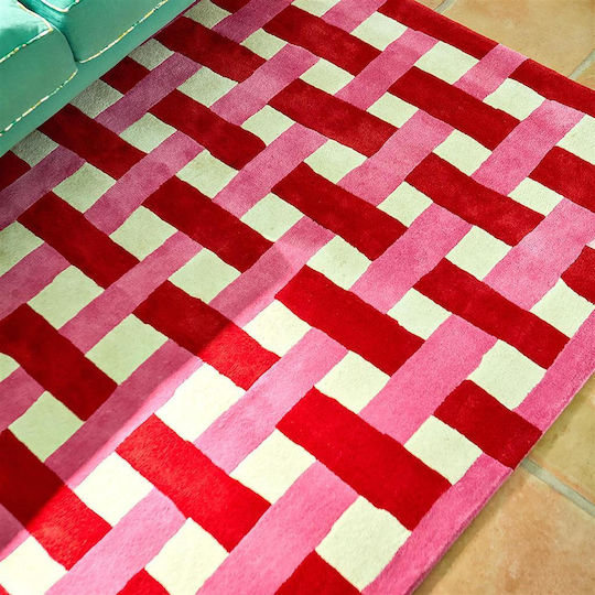 Harlequin Lucrat manual Covor Rectangular Din lână Red-pink
