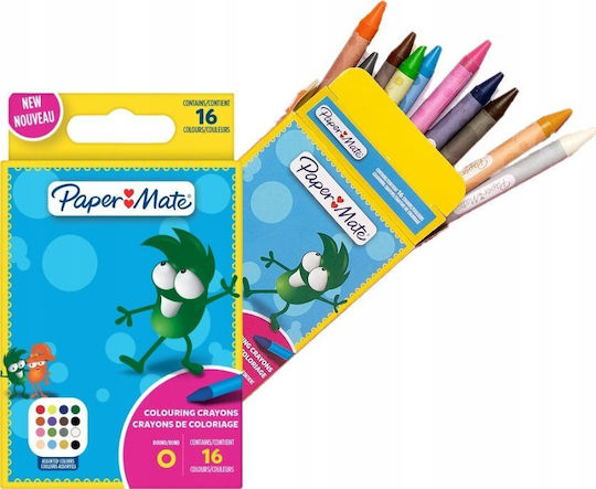 Paper Mate Set de creioane colorate cu 16 culori