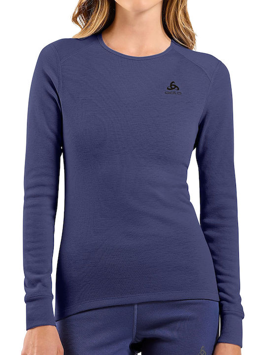 Odlo Active Warm Damen Thermounterwäsche Langärmliges Hemd Lila