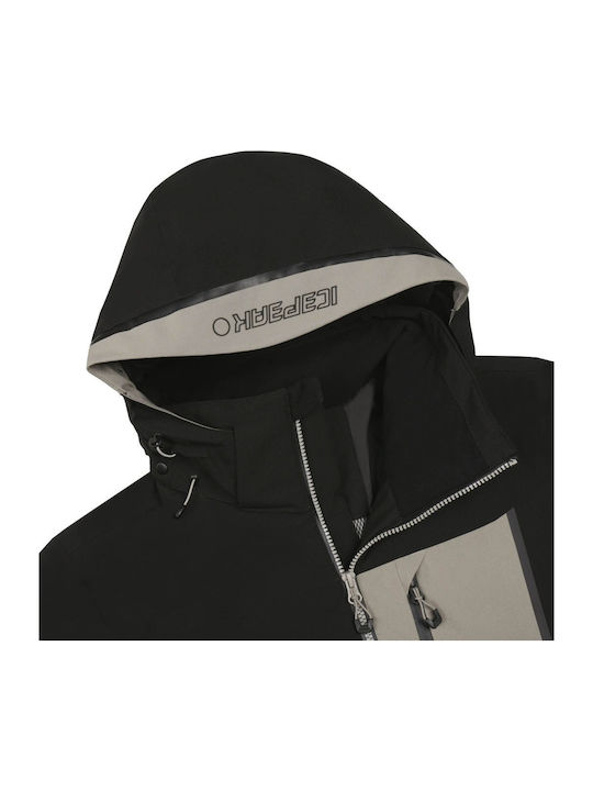 Icepeak 856122839-999 Ανδρικό Μπουφάν για Σκι & Snowboard Μαύρο