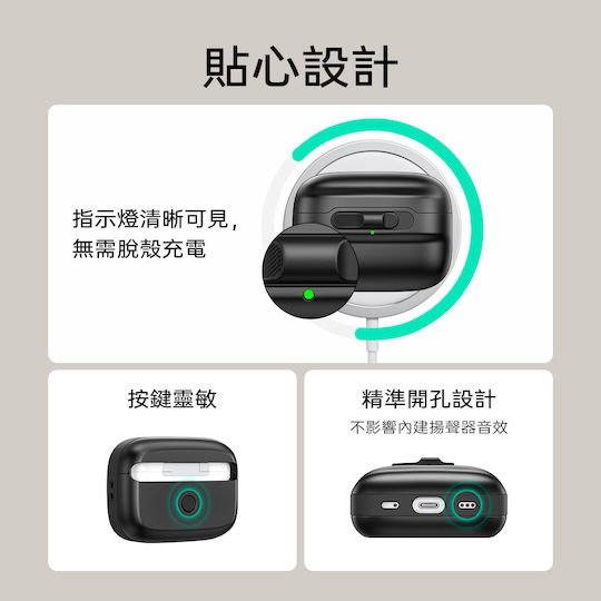ESR Pulse Magnetic Flicklock Θήκη Πλαστική σε Λευκό χρώμα για Apple AirPods Pro 3