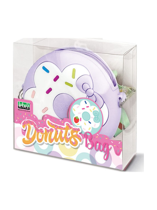 Mini Donuts Silicon Geantă Fermuar Curea Reglabilă pentru Umăr Ø 12 X 3,5 Cm 8 Bucăți Display