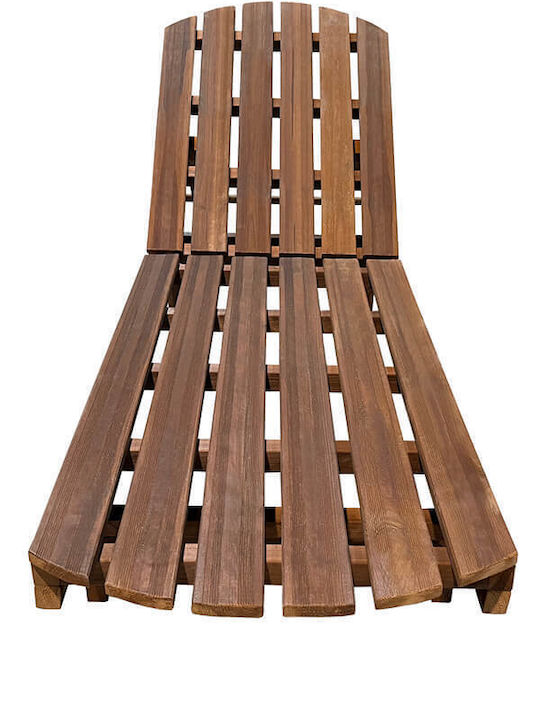 Șezlong Din Lemn Cu Pernă Bej 215x67x32cm