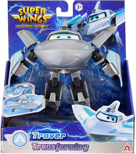 Super Wings Electric Heroes Transforming 15cm Traver 780232