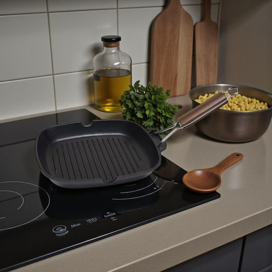 Zanetti Easy Grill Aluminum Grill Pan with Non-Stick Coating 28cm