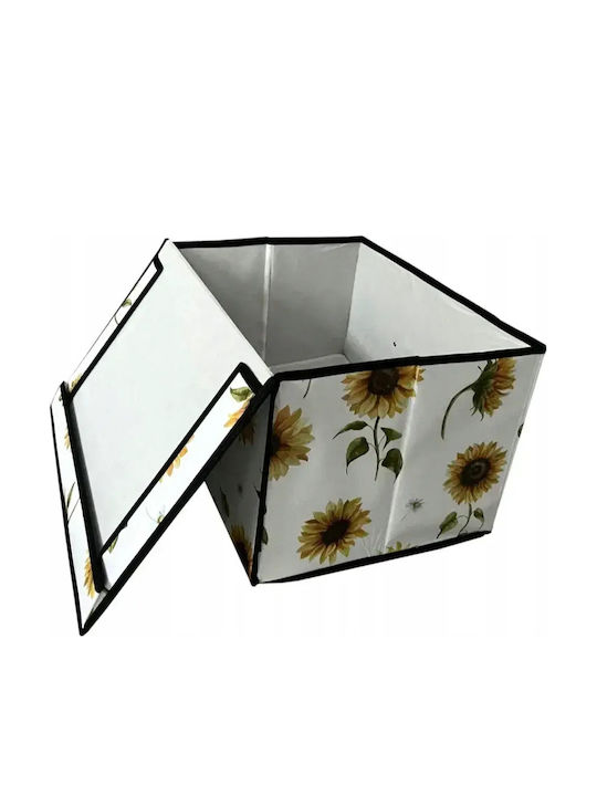 Tpster Fabric Storage Box with Lid Yellow 60x40x30cm