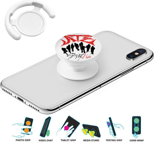 Stray Kids Boy Band Phone Holders Stand Λευκό Βάση Στήριξης Κινητού Στο Χέρι