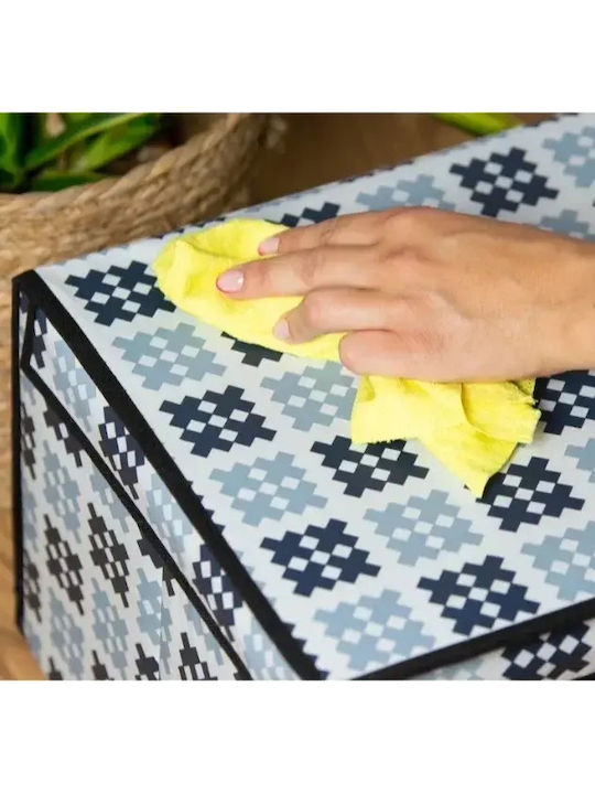 Fabric Storage Box with Lid Blue 70x40x30cm