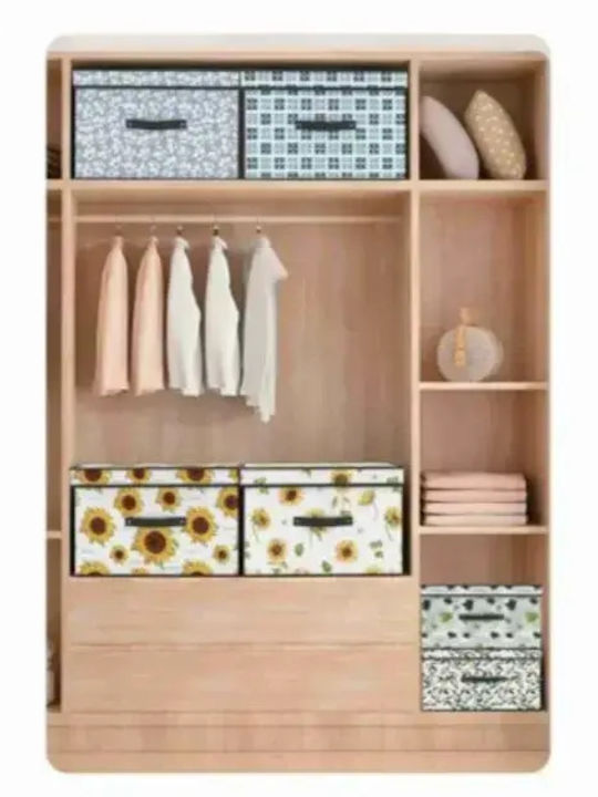 Tpster Fabric Storage Box with Lid 70x40x30cm