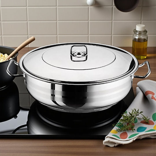 Max Home Ανοξείδωτη Ρηχή Κατσαρόλα 14lt / 36cm Max Home Ανοξείδωτη Ρηχή Κατσαρόλα 14lt / 36cm