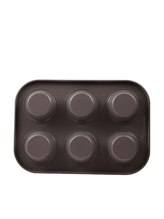 Bergner Cupcakes & Muffins 6 Cups Baking Pan 26.5x18.5cm 2pcs