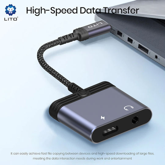 Lito Converter Lightning male to 3.5mm / USB-C female 1pcs
