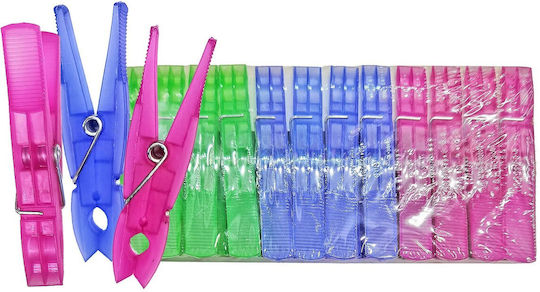 HOMie Clothespins made of Plastic 24pcs Multicolour