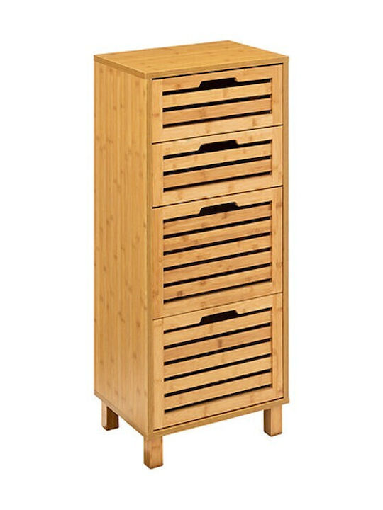 Drawers Storage Sicela Bamboo with 4 Drawers L40xW30xH97.5cm