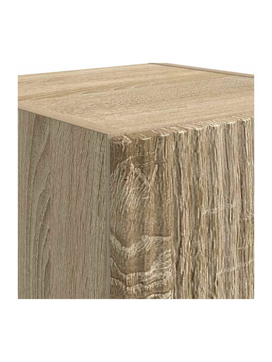 Wand Wohnzimmer Nische aus Spanplatte Sonoma 30x31x80cm