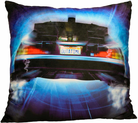 Back To Future Delorean Roads Stuffed Cushion 45cm