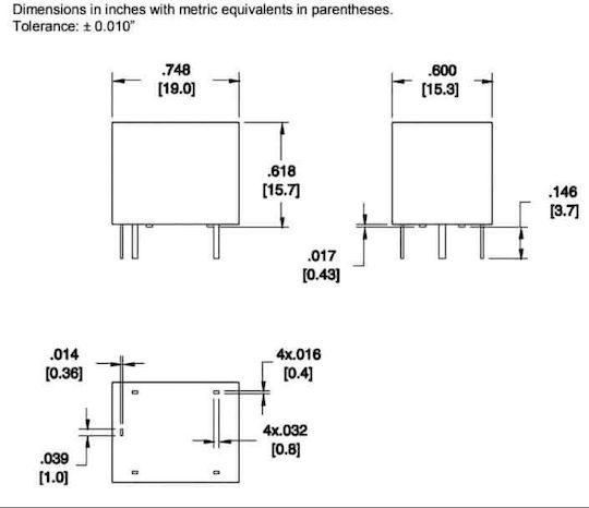 Ρελέ Relay Spdt Ucoil 18vdc 10a 277vac 10a 30vdc