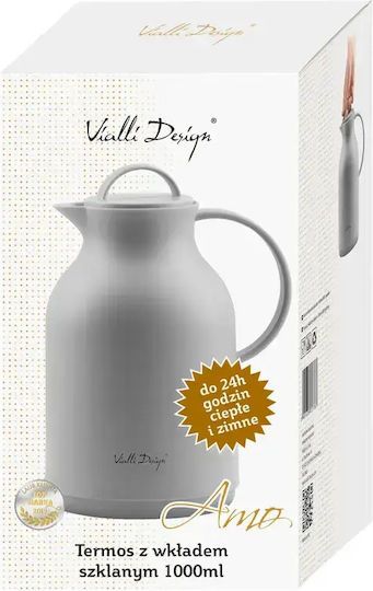 Vialli Design Amo Кана Термос Пластмасов Без BPA 1л Сив