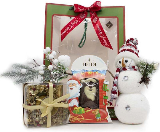 Set Cadou De Crăciun Lumânare Decorativă Heidi Ciocolată Moș Crăciun Om De Zăpadă Ornament Ramură De Brad De Crăciun Decorare