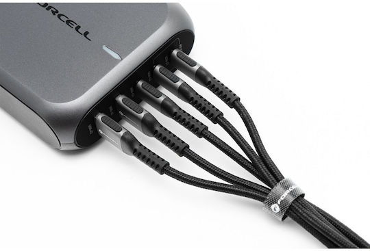 Forcell Редовна USB 2.0 Кабел USB-C мъжки - USB-C мъжки 240W Черен 3м