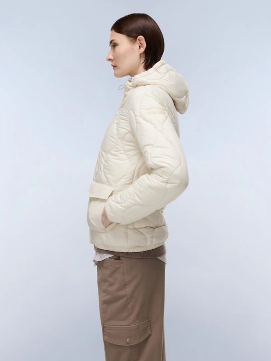 Γυναικείο Μπουφάν για Χειμώνα Beige Dimity, Εκρου