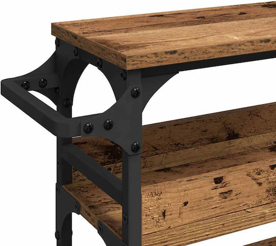 vidaXL vidaXL Holz Küchenwagen mit 4 Ebenen Braune 53x20x76cm