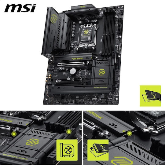 MSI MAG B850 TOMAHAWK WIFI Motherboard ATX with AMD AM5 Socket