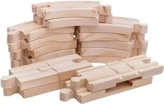 Set with Train made of Wood for 3+ years+ Years