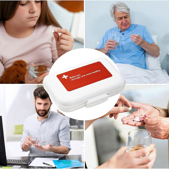 Кутия Квадратна За Организиране На Лекарства Витамини Добавки Pufo Medicine 12 См