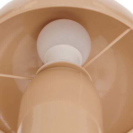 Pakketo Mushi Metal Table Lamp Led With Beige Shade And Base