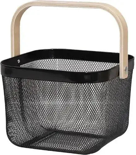 eBest Aufbewahrungskorb Schwarz 24x24x17cm 1Stück