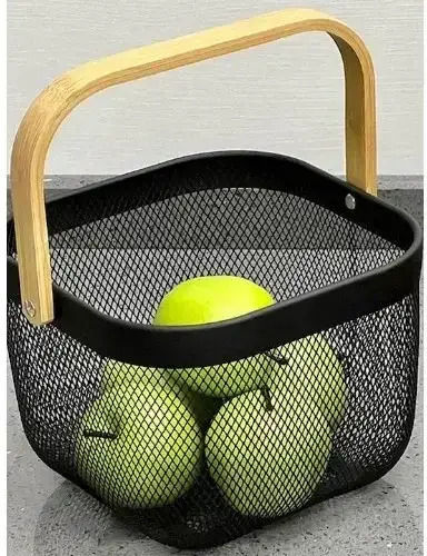 eBest Aufbewahrungskorb Schwarz 24x24x17cm 1Stück