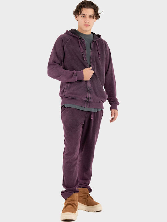 Ζακέτα με Κουκούλα Magenta