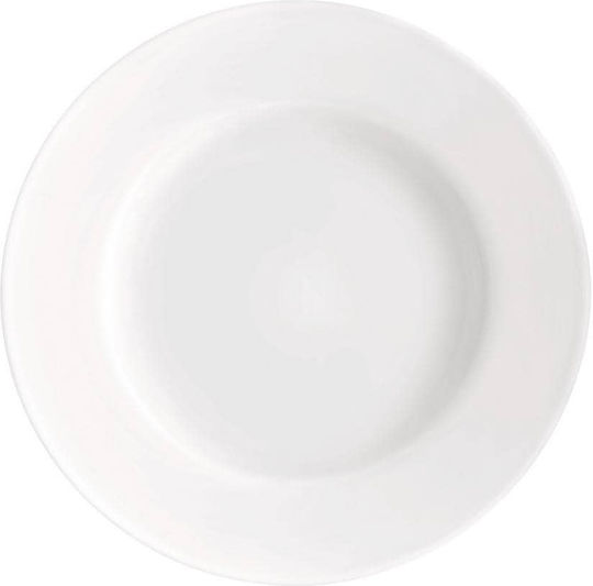 Bormioli Rocco Πιάτο Βαθύ Γυάλινο Λευκό με Διάμετρο 24cm 6τμχ