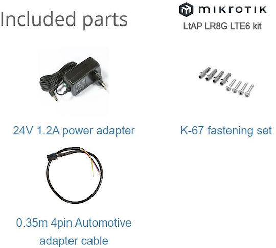 MikroTik LtAP LR8G LTE6 kit Access Point Wi‑Fi 4 Single Band (2.4GHz)