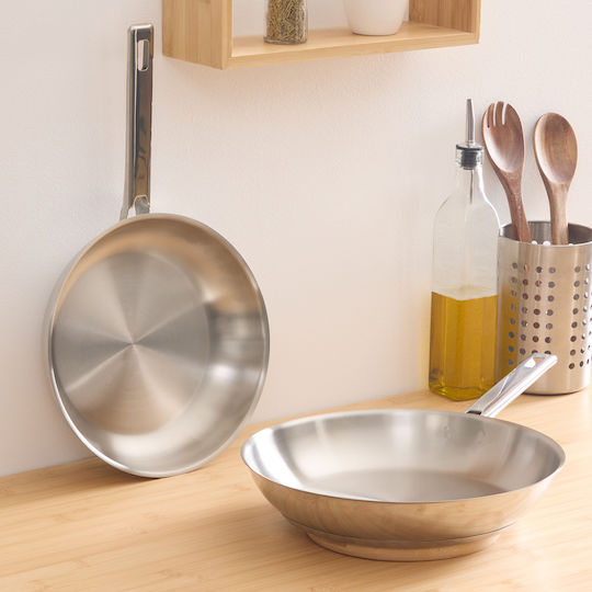 5Five Stainless Steel Pans Set with Non-stick Coating 2pcs