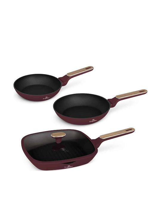 Berlinger Haus Leonardo Collection Set De Tigăi Din Aluminiu Cu Acoperire Interioară Antiaderent 3 Piese