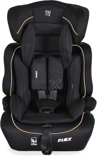 Moni Flex Детско Столче за Кола i-Размер Black / Beige Line 9-36 кг
