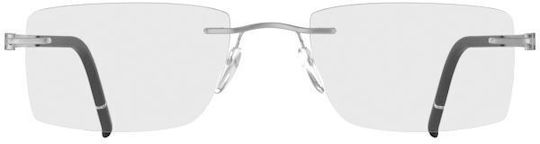 Silhouette Silh5529/70 7000 Männer Brillengestelle mit Rezept Titan Cool Grau Grau Silber