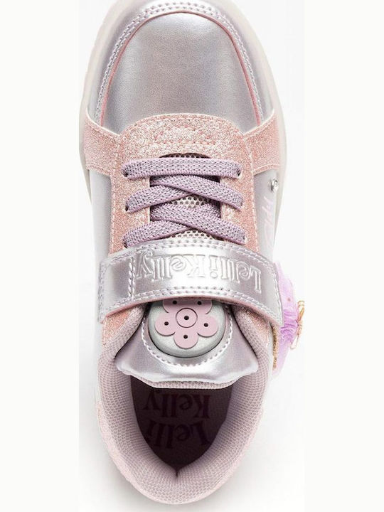 Mille Stelle Kids Sneakers with Scratch & Lights Silver