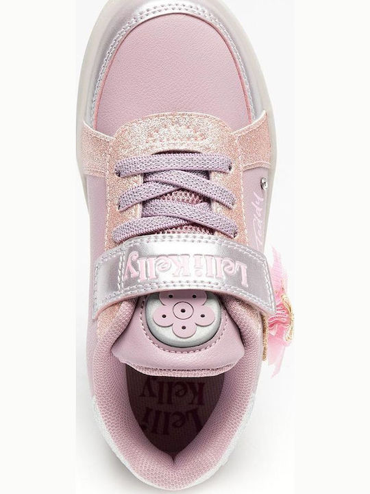 Mille Stelle Kids Sneakers with Scratch & Lights Silver