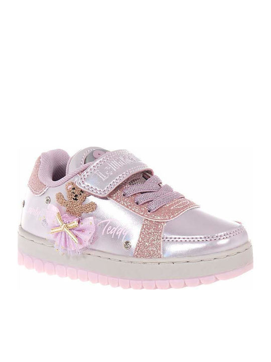 Mille Stelle Kids Sneakers with Scratch & Lights Silver