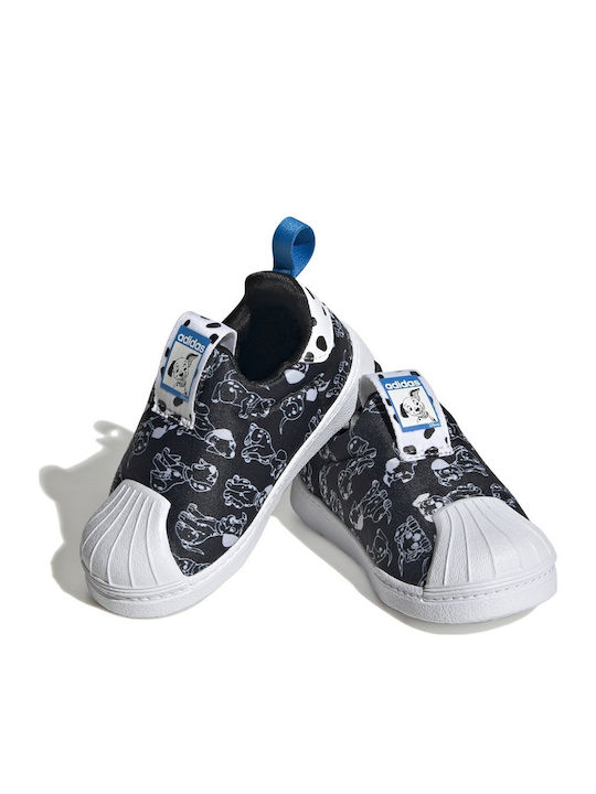 Adidas Originals X Disney 101 Dalmatians Superstar Kids Sneakers Slip-on Core Black / Cloud White / Bright Blue