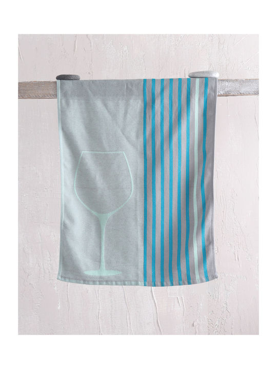 Rythmos Acan Prosop din 100% Bumbac în Culoarea Albastru 50x70cm
