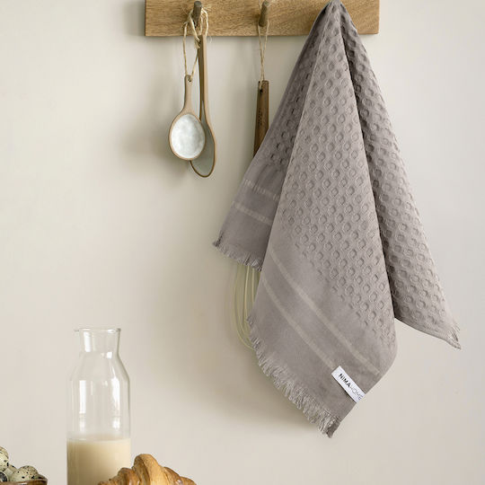 Nima Honeycomb Prosop din 100% Bumbac în Culoarea Gri 40x60cm Nima Honeycomb Prosop din 100% Bumbac în Culoarea Gri 40x60cm